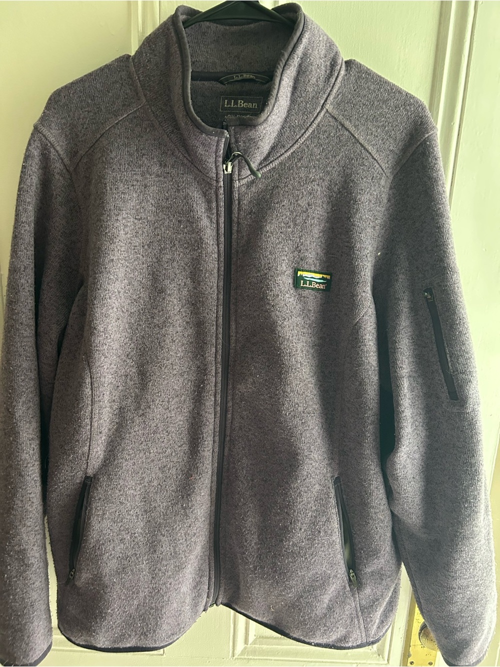 L.L. Bean Heather purple  Full-Zip Fleece Jacket